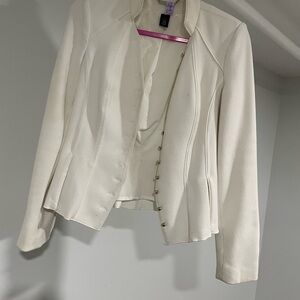 White Barn White Blazer Tailored Professional Suit Jacket